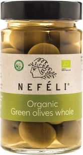 Olives vertes avec noyau en saumure BIO 300 g - NEFELI